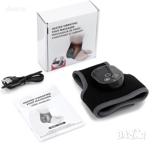 Безжична нагревателна подложка за глезени с вибрационен масаж, 3000mAh, снимка 8 - Масажори - 54065007