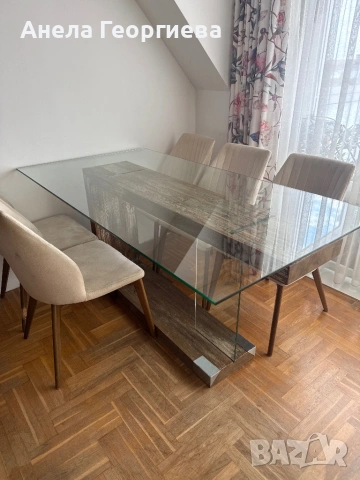 Дизайнерска трапезарна маса, снимка 2 - Маси - 53484229