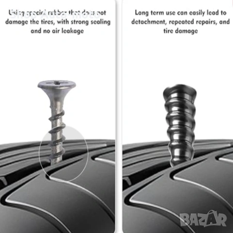 Комплект за ремонт на спукани гуми Automat-винтове за вулканизация, 12бр, снимка 3 - Аксесоари и консумативи - 54196472