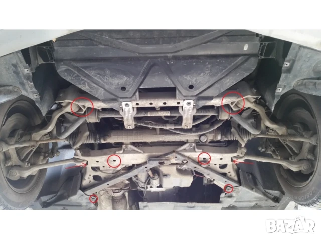 Метална кора под двигател и радиатор BMW Seria 3 E90 E91 E92 2004г – 2013г, снимка 4 - Аксесоари и консумативи - 51117878