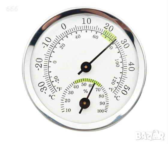 Мини термометър с корпус от алуминиева сплав, пластмасов калъф, за употреба на закрито и открито