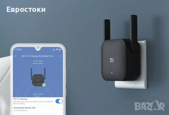 Усилвател на WiFi сигнал Xiaomi Mi WiFi Range Extender Pro, 300 Mbps, цвят: черно, снимка 5 - Мрежови адаптери - 48272050