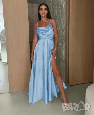 Дамска рокля от сатен   , снимка 3 - Рокли - 50579315