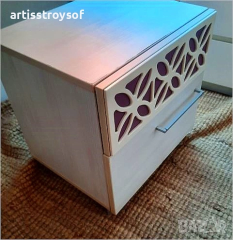 нощни шкафчета от МДФ с чекмеджета, снимка 7 - Спални и легла - 54208634