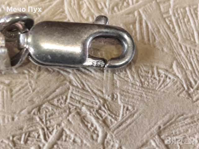 Сребърна гривна (335), снимка 4 - Гривни - 52456247