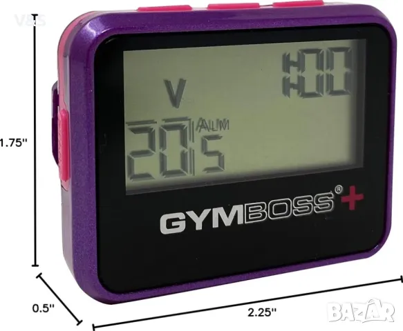 Gymboss Plus интервален таймер и хронометър (виолетов/розов), снимка 7 - Други - 48125957