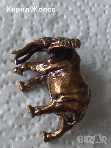 Бронзова фигурка на слон малка  52504, снимка 4 - Колекции - 52589495