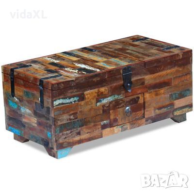 vidaXL Кафе маса/ракла, регенерирано дърво масив, 80x40x35 cм