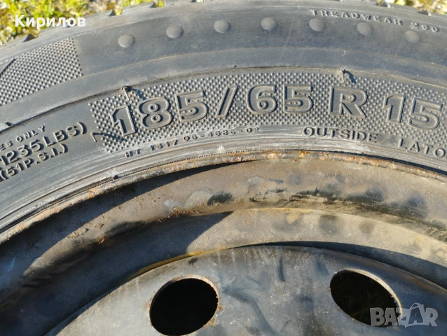 Резервна метална джанта с гума 15 цола  за Renault Megane Scenic от 1998- 2006г, снимка 5 - Гуми и джанти - 53757494