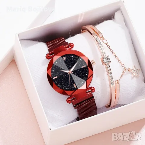 Луксозен дамски часовник „звездно небе“ тип гривна. , снимка 1