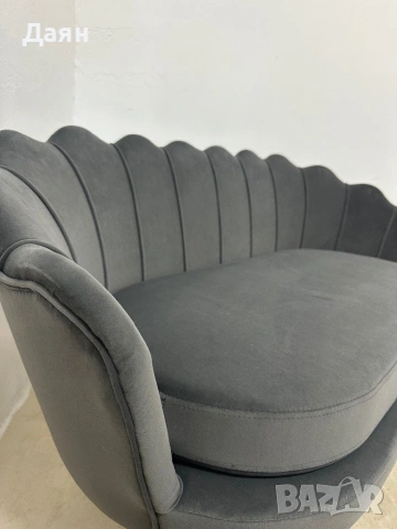 Диван Homcom, 2-местен, кадифе , снимка 7 - Дивани и мека мебел - 53111403