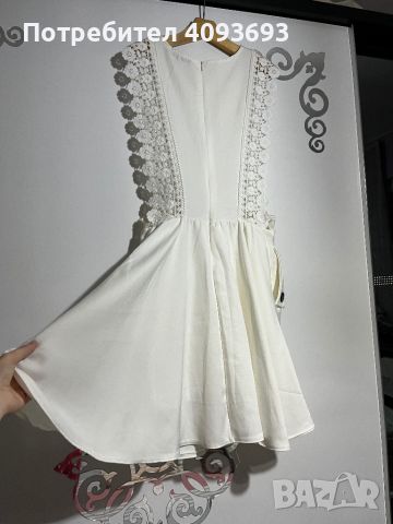 Бяла рокля, снимка 2 - Рокли - 45678561