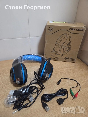 Чисто нови геймърски слушалки TATYBO XW1 Blue.  