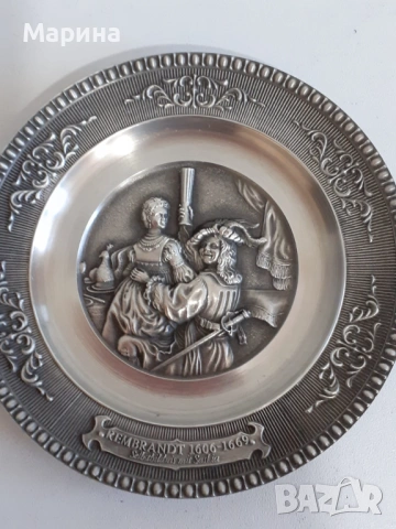 Комплект за вино "Рембрант" от калай Antik*Vintage #117, снимка 17 - Антикварни и старинни предмети - 53094668