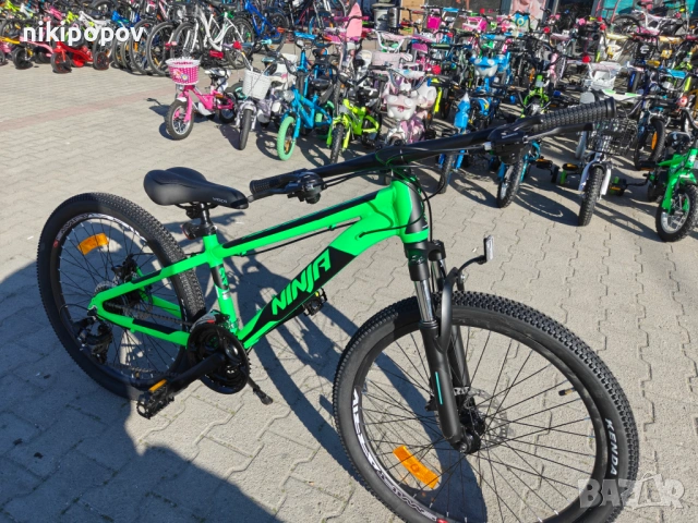 PASSATI Алуминиев велосипед 24" NINJA зелен, снимка 4 - Велосипеди - 53830694