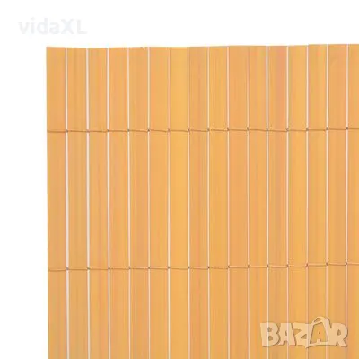 vidaXL Двустранна градинска ограда, PVC, 90x300 см, жълта(SKU:43624), снимка 3 - Огради и мрежи - 49301978