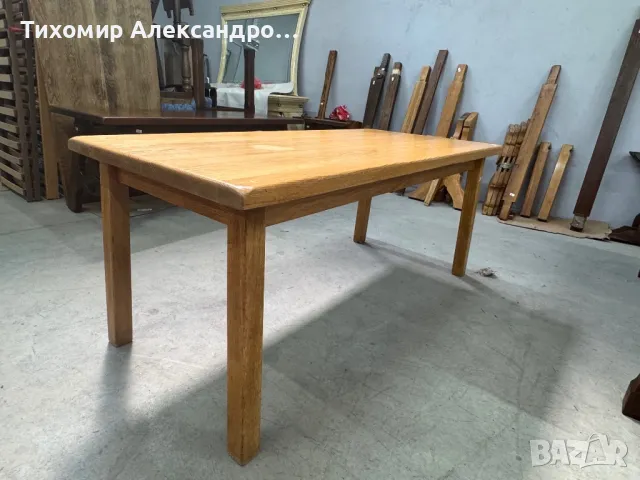 Трапезна маса от дъбов масив, снимка 2 - Маси - 49475211