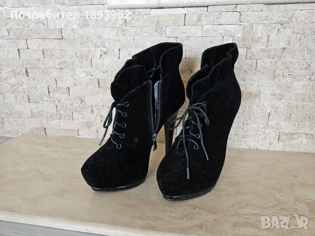 Дамси боти на ток-14см ток,4см платформа, снимка 5 - Дамски боти - 54276204