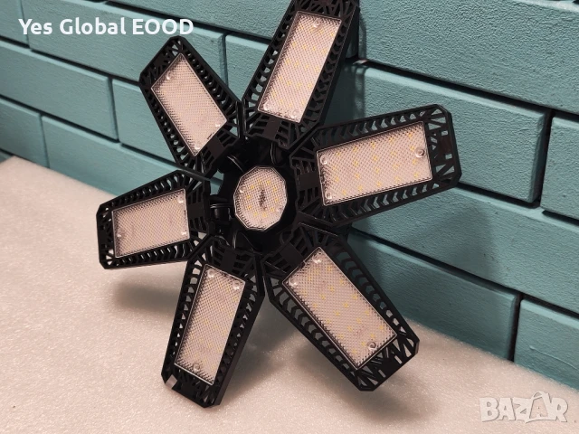 TASINUO 185W LED лампа с 6+1 панели за гаражи и работилници, снимка 2 - Друга електроника - 51222386