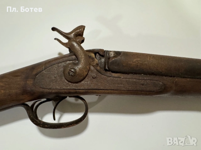 Стара двуцевна капсулна пушка, снимка 3 - Антикварни и старинни предмети - 54140081
