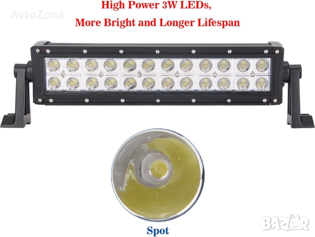 Мощен 4D LED БАР - 72 W - 34 см, снимка 3 - Аксесоари и консумативи - 44943294