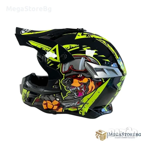 Кросова каска 188 - размер XL - Black/Yellow, снимка 3 - Аксесоари и консумативи - 50527270