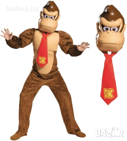 Детски костюм за маскировка Nintendo Donkey Kong Deluxe, снимка 2 - Други - 53925707