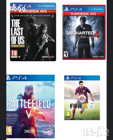 PS4 Игри|Fifa15|uncharted 4|The last of us|battlefield 5, снимка 1 - Игри за PlayStation - 49347862