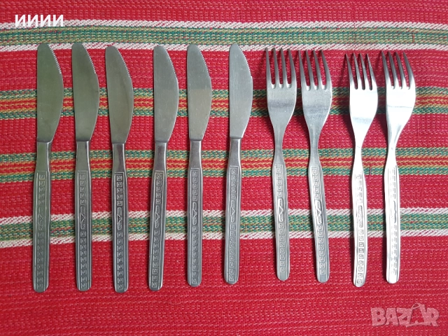 Прибори вилици ножове 10 бр, снимка 2 - Прибори за хранене, готвене и сервиране - 52344884