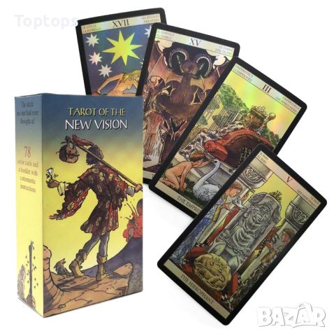 Таро: Radiant Wise Spirit & Tarot of the New Vision & RWS Tarot Deck, снимка 2 - Карти за игра - 45388467