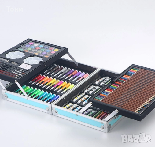 Творчески комплект за рисуване с изключително разнообразие от цветове, снимка 5 - Ученически пособия, канцеларски материали - 51705949