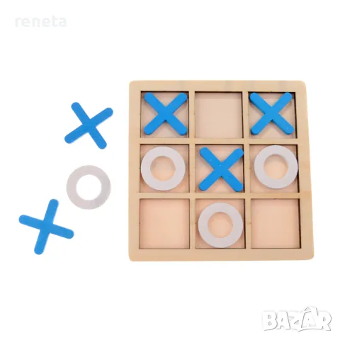 Игра Морски шах, Tic-Tac-Toe, Дървен, Логически, 14х14 см, снимка 3 - Образователни игри - 47191685