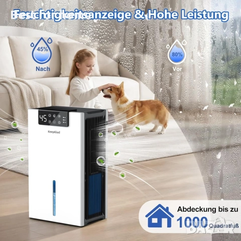 Електрически влагоабсорбатор 2800 мл, 28 dB Тих енергоспестяващ влагоабсорбатор с филтър, за мазе, снимка 3 - Други стоки за дома - 54070548