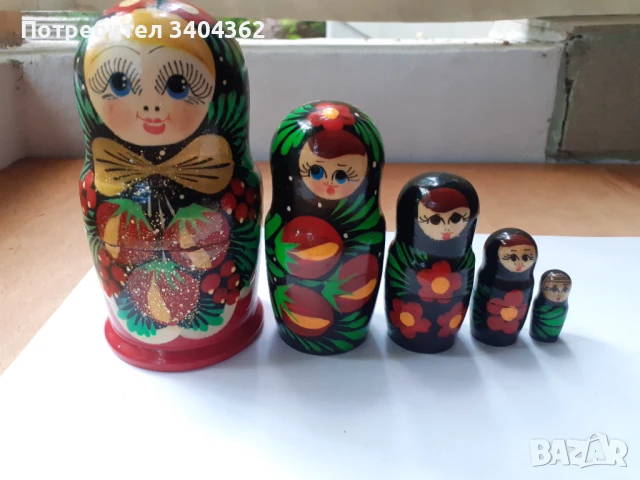 Матрьошка руска дарвена кукла 5 в 1