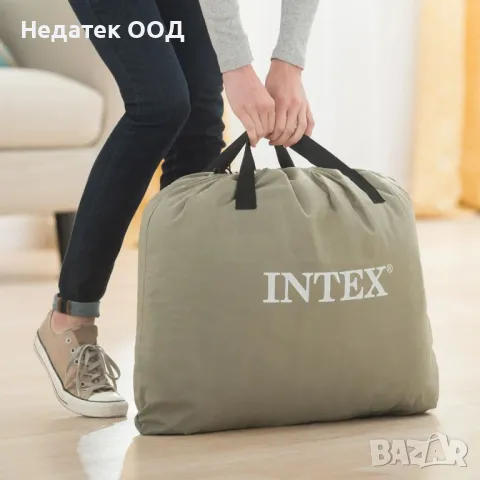 Двоен надуваем дюшек, Intex, 2.03x1.52x0.46 , С електрическа помпа, снимка 4 - Надуваеми легла - 46917572