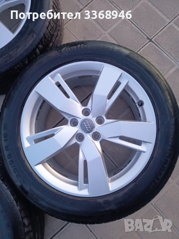 Джанти Audi Q5 19" 5x112 с гуми 235/55/19 CONTINENTAL Ауди 5х112 Q5 Q7 Q8 A8, снимка 7 - Гуми и джанти - 53660548