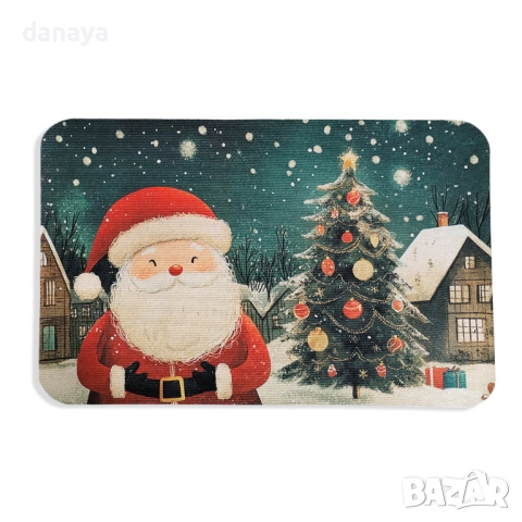 6129 Коледна постелка за врата Дядо Коледа, 55x36 cm, снимка 6 - Декорация за дома - 51888364