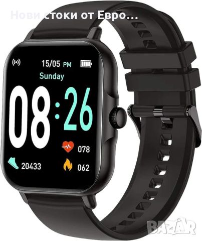 Смарт часовник AcclaFit с Bluetooth разговор за мъже, жени, смарт часовник с HD сензорен екран 1,83"