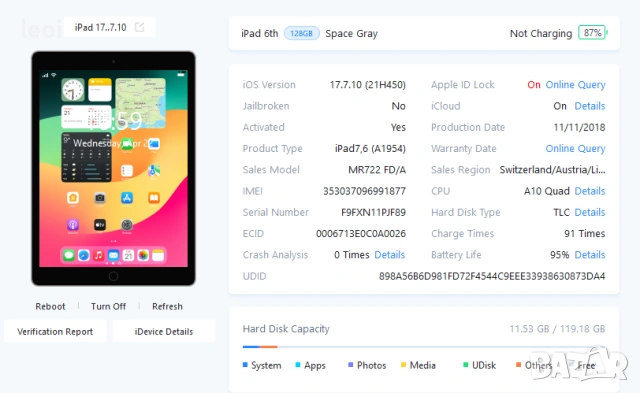 Таблет iPad 6gen 128GB WiFi, снимка 5 - Таблети - 54281296