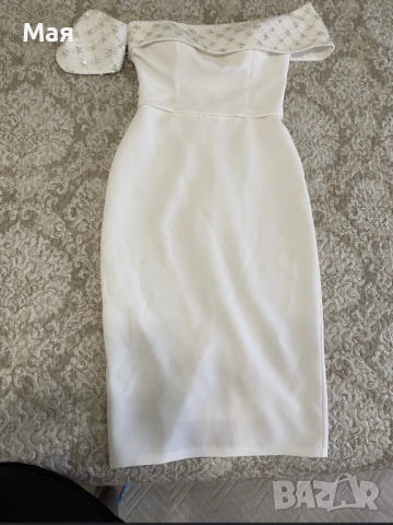 Официална бяла рокля, снимка 2 - Рокли - 52672518