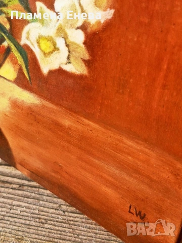 Два авторски натюрморта с маслени бои върху платно , снимка 8 - Картини - 53627463