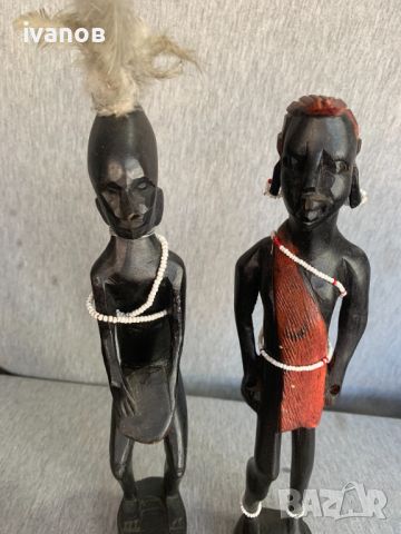 дървени африкански фигури статуетки , снимка 3 - Статуетки - 45268354