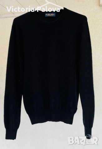 Brooks Brothers черен пуловер 100% скъп кашмир унисекс, снимка 4 - Пуловери - 53930050