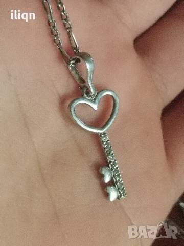 Сребърен синджир с висулка. 925 Проба. 52см. Цена 26,99лв. За Севлиево безплатна доставка., снимка 3 - Колиета, медальони, синджири - 51367308