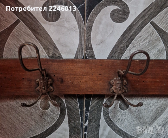 Антикварна закачалка за стена, снимка 2 - Антикварни и старинни предмети - 53212480