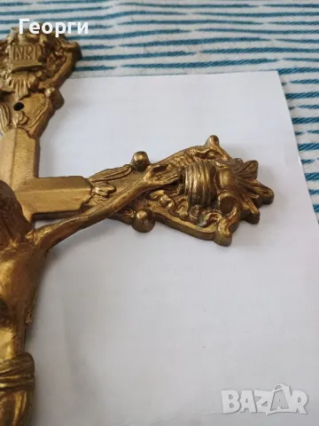 Красив бронзов кръст, снимка 5 - Антикварни и старинни предмети - 50097242