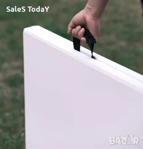 Сгъваема маса за дом, къмпинг или градина, 180/74/74 см., бяла, снимка 3 - Маси - 47127941