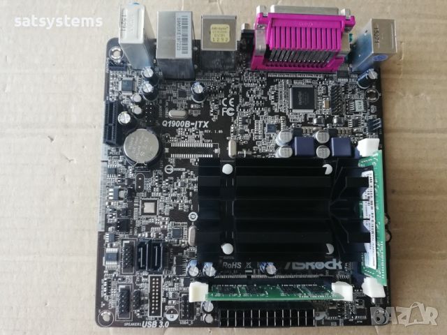 Дънна платка ASRock Q1900B-ITX Socket BGA1170 CPU+FAN+RAM, снимка 4 - Дънни платки - 45252315