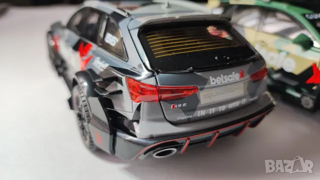 Метални колички Ауди RS6 (Audi RS6), спортен тунинг, мащаб 1:24, снимка 6 - Коли, камиони, мотори, писти - 48783846