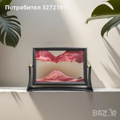 Стъклен пясъчен арт-Свободно стояща динамична 3D картина с движещ се пясък, декорация за дома и офис, снимка 9 - Декорация за дома - 50506479
